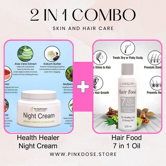 The Health Healer Night Cream with 7 Food Hair Oil