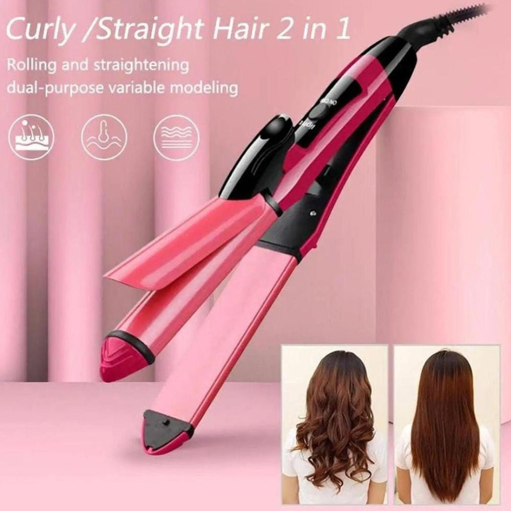 2 in 1 Nova Hair Straightener and Curler | Pinkdose